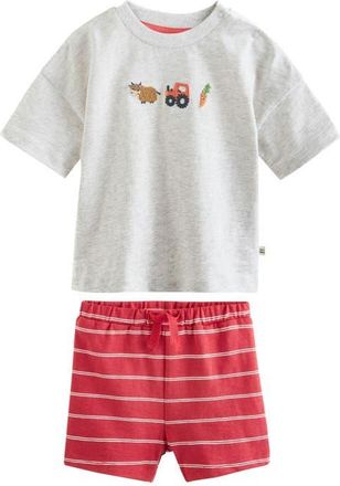 Next Graphic T-Shirt & Shorts Set in Red at Nordstrom, Size 9-12M