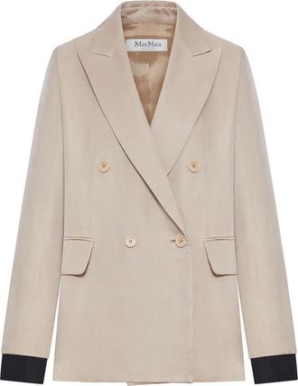 Max Mara Over Blazer In Linen Canvas And Organza