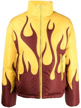 Palm Angels x Moncler gewatteerd jack - Geel