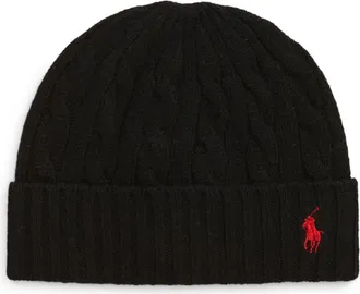 Polo Ralph Lauren Classic Cable Beanie Polo Ralph Lauren in Black at Nordstrom
