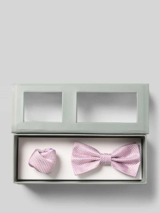 Roy Robson Fliege aus Seide im Set mit Einstecktuch in Rose, Gr&ouml;&szlig;e 1