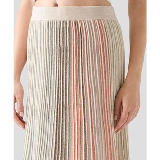 Guess Rokken, Dames, Veelkleurig, L, Midi Rok met Streepjes