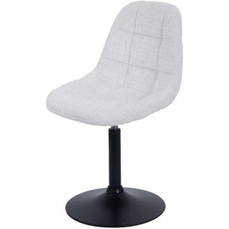 Hhg [nunca Usado] Silla De Comedor Hhg-893, Silla De Cocina Silla Giratoria, Acero Mvg Tela/textil Chenilla (465g/m&sup2;), Crema