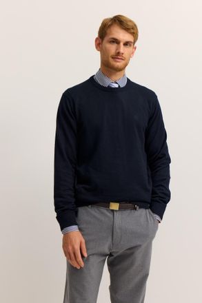 Bugatti Herren Trui met ronde hals Basic Essential van puur katoen