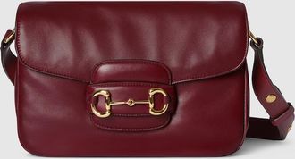 Gucci Horsebit 1955 Aura Small Shoulder Bag, Bordeaux, Leather