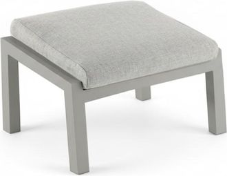 ED&Egrave;N JARD&Iacute; Reposapies de exterior, aluminio, con cojin Color Gris, 39x47x60cm