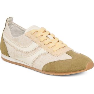 Dolce Vita Delaney Sneaker in Olive Multi Linen at Nordstrom, Size 7.5