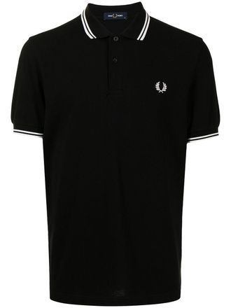 Fred Perry Twin Tipped cotton polo shirt - men - Cotton - M - Black