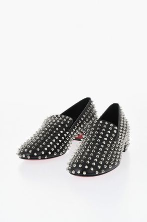 Christian Louboutin Mocassini SPIKEASY in Pelle con Borchie All-Over Tacco 3.5cm Christian Louboutin