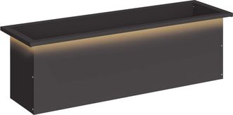 vidaXL Jardinera Para Jard&iacute;n Con Luces Led Negro 30 X 100 X 30 Cm Vidaxl