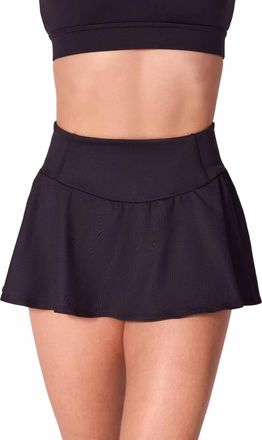 Capezio Pleated Pique Skort In Black