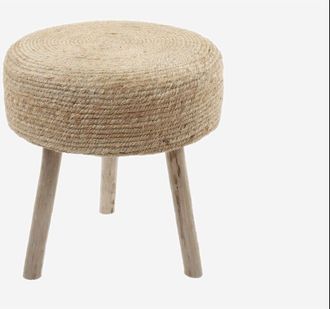 Linea Paralela Linea Paralela - banqueta de yute y madera 3 patas &Oslash;45X45CM