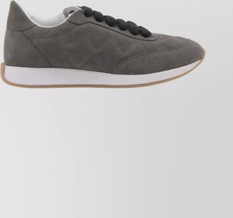 Fabiana Filippi suede sneakers with rubber sole and stitching