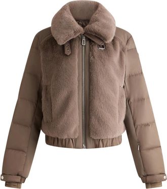 Fusalp Lenagima Donsjas - Dames - Ski Jassen - Bruin - L - Polyester - Fitness