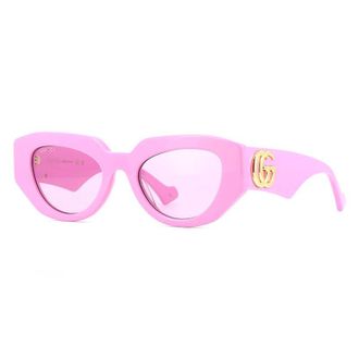 Gucci GG1421S Geometric Cat-Eye Sunglasses - Pink