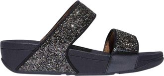 FitFlop Dames Lulu Glitter Standaard Wedge Slippers (Marineblauw)
