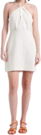 Suncoo Elegante Casta Jurk - Dames - Korte kleedjes - Wit - M - Polyester - Kleedjes