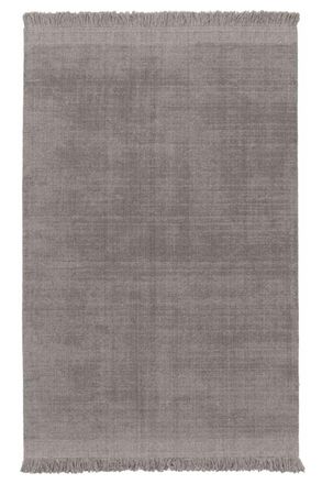 AFK Living Alfombra suave de lana y algod&oacute;n hecha a mano gris 200 x 290 cm