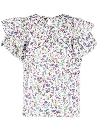 Tommy Hilfiger Blusa a fiori - Bianco