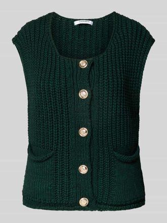 Zabaione Strickweste mit Knopfleiste Modell Di44anaa in Dunkelgruen, Größe L/XL