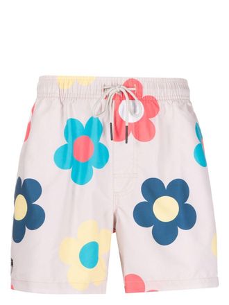 OAS Daisy drawstring swim shorts - men - Polyester - L - Neutrals