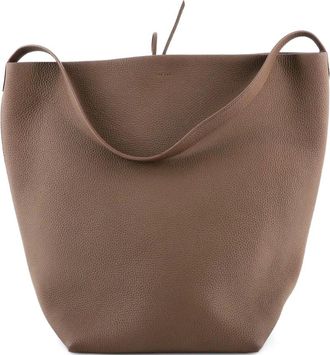 The Row N/S Park Tote Leather Large bucket bag - Marrone