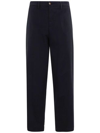 BRIGLIA 1949 logo-patch straight trousers - Blue