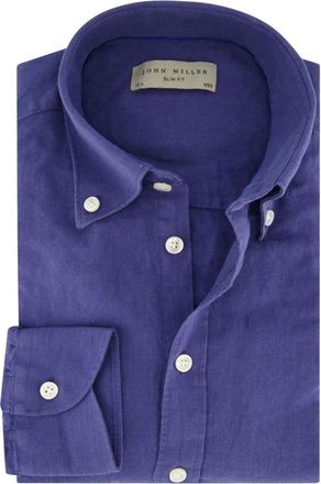 John Miller Heren, Overhemden, Blauw, Maat: 2XL