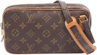 Louis Vuitton Pre-owned Cross Body Bags, female, Brown, Size: ONE SIZE Pre-owned Vintage Canvas Cross Body Bag