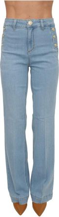 Liu Jo Pantalone denim - Dames - Flared Jeans - Blauw - W25 - Denim - Jeans