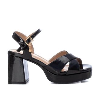 Xti Womens Heeled Platform Sandals In Black