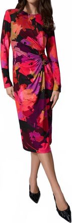 Joseph Ribkoff Silky Knit Floral Print Sheath Dress In Multi
