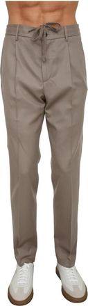PESERICO Virgin Wool Broeken - Heren - Slim Fit Broeken - Beige - L - Katoen - Broeken