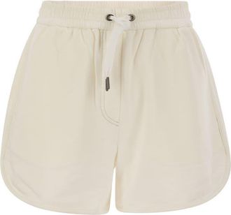 Brunello Cucinelli Brunello Cucinelli Womens Cotton Shorts - Ivory - Size X-Small