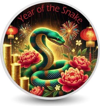 OEM Moneda De Plata De 1 Oz Del A&ntilde;o De La Serpiente: Riqueza Y Celebraci&oacute;n