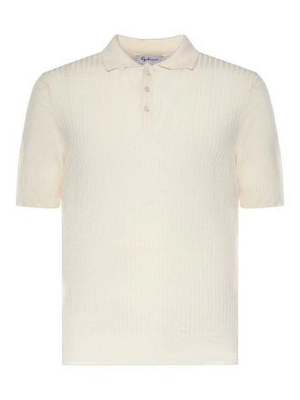 Giuliano Galiano Ribbed Cotton Polo Shirt