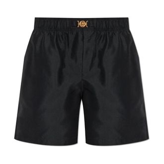 Versace Beachwear, male, Black, Size: 3XL Swim shorts