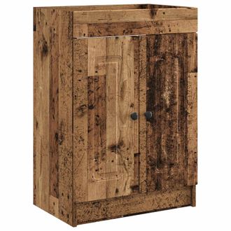 vidaXL Cabinet Debajo Del Fregadero Madera Envejecida Vidaxl