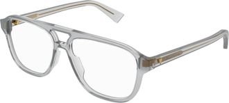Bottega Veneta Aviator Brillen - Heren - Brillen - Grijs - 56 MM - Accessoires