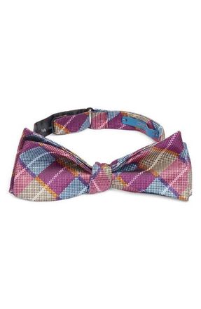 Clifton Wilson Argyle Silk Bow Tie in Fuchsia at Nordstrom