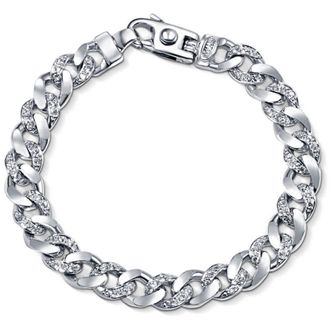 Pompeii3 Mens 14k Gold (45gram) or Platinum (72gram) 9.5mm Diamond Bracelet 8.5