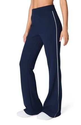 Spanx AirEssentials Pique Flare Leg Pants in Timeless Navy at Nordstrom Rack, Size X-Large