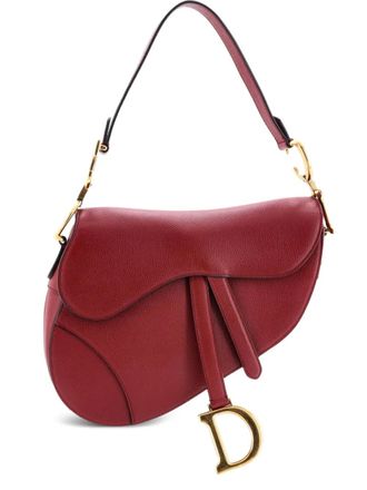 Dior Saddle Handbag Leather Medium shoulder bag - Rosso