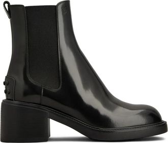 Tod's Gomma T60 73L Tronchetto - Dames - Chelseaboots - Zwart - 40 EU - Leer - Schoenen