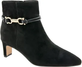 Andr&eacute; Assous Wrenna Pointed Toe Bootie in Black Suede at Nordstrom, Size 7.5