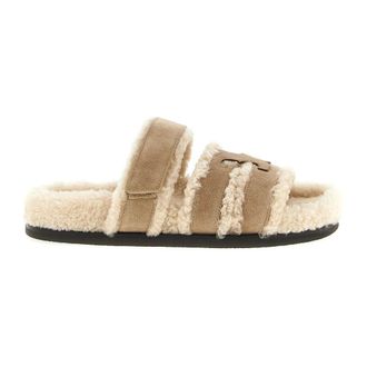 Tory Burch Sliders, female, Beige, 2 1/2 UK, Ines Shearling Sport Slide
