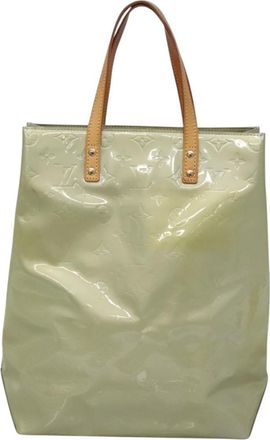 Louis Vuitton Reade Handbag Monogram Vernis Green Patent_Leather Handbag (Pre-Owned)
