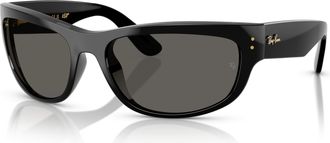 Ray-Ban Mega Balorama Ultra Black Rectangular Unisex Sunglasses RB2289 6826J5 63