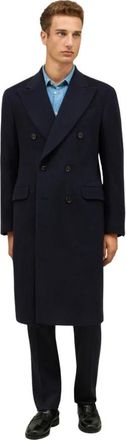 Boglioli Jassen, Heren, Blauw, XL, Kasjmier, Cashmere B-Line Coat
