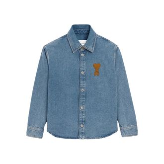 Ami Ami De Coeur Denim Logo Overshirt